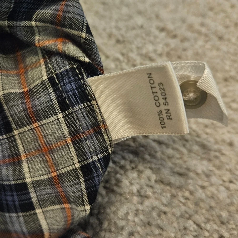 Banana Republic Men's Plaid Shirt M 15-15.5 100% Cotton Long Sleeve Button Front